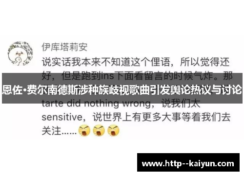 恩佐·费尔南德斯涉种族歧视歌曲引发舆论热议与讨论